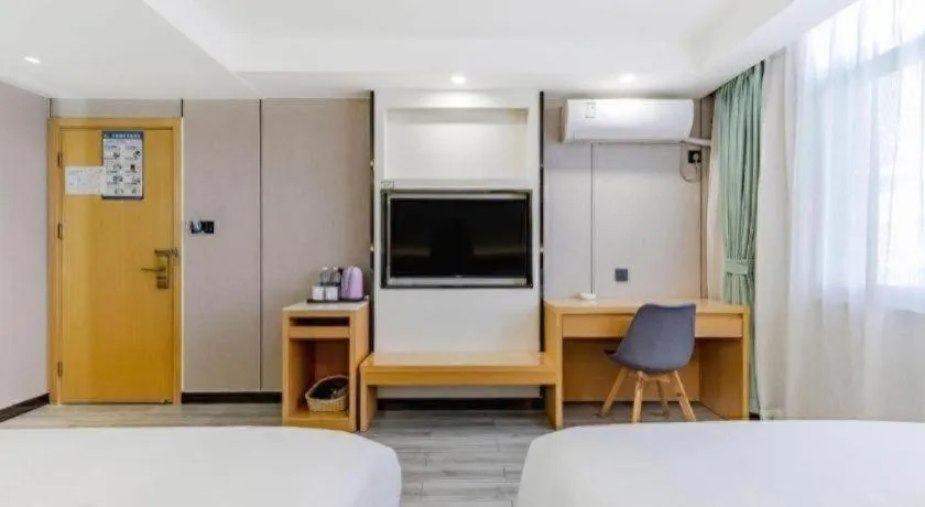 Bed in GreenTree Alliance Jiangsu Nanjing Pukou District Zhongsheng Street Wende Road Metro Station Hotel