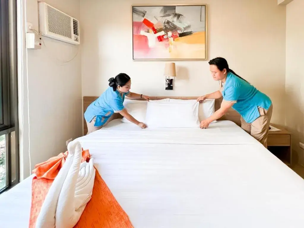 Bed in ABC Hotel Cebu Bed in ABC Hotel Cebu