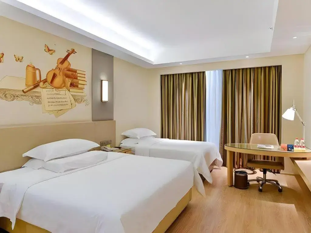 Bed in Vienna International Hotel Chengdu New Global Exhibition Center Bed in Vienna International Hotel Chengdu New Global Exhibition Center