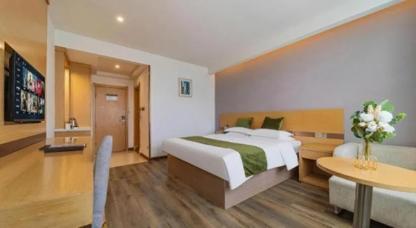 Bed in GreenTree Inn Nantong Zhangzhishan Town Deli Plaza Express Hotel