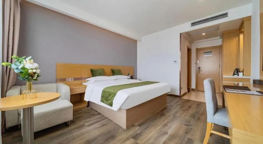 Bed in GreenTree Inn Nantong Zhangzhishan Town Deli Plaza Express Hotel