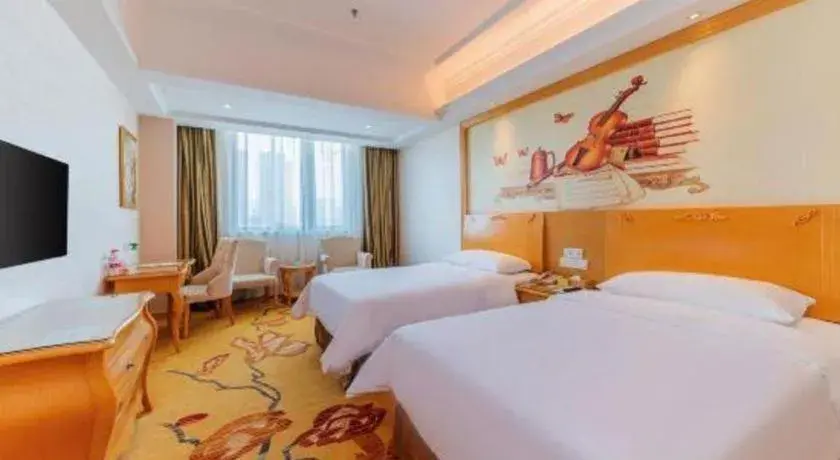 Bed in Vienna Hotel Guangdong Qingyuan Wanda Plaza Xincheng Beijiang Bed in Vienna Hotel Guangdong Qingyuan Wanda Plaza Xincheng Beijiang