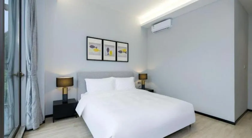 Bed in SongShan Lake PingShang Serviced Hotel