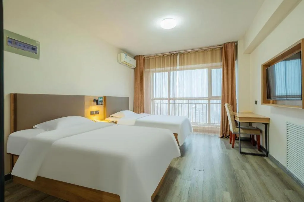 Bed in GreenTree Inn Weihai Liugongdao Wharf Qingdao North Road Express Hotel
