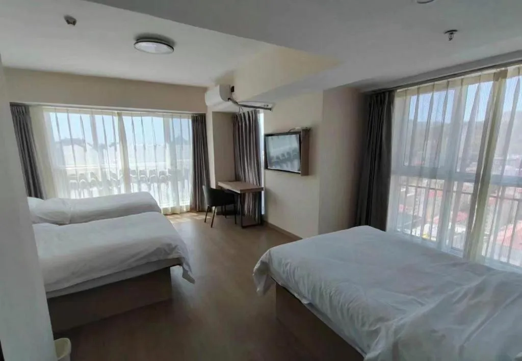 Bed in GreenTree Inn Weihai Liugongdao Wharf Qingdao North Road Express Hotel