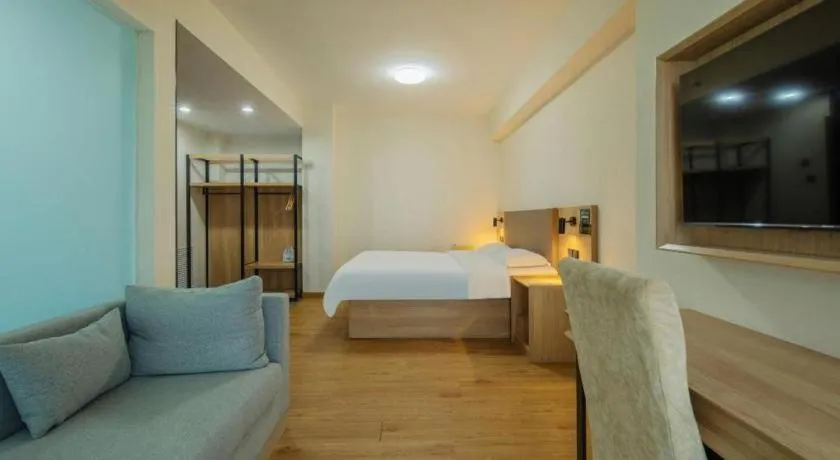 Bed in GreenTree Inn Weihai Liugongdao Wharf Qingdao North Road Express Hotel