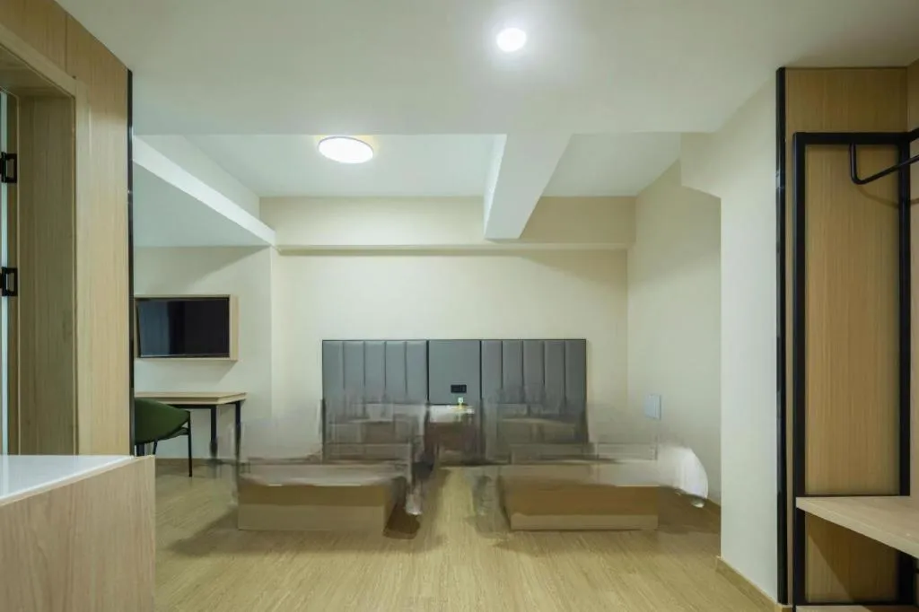 Bed in GreenTree Inn Weihai Liugongdao Wharf Qingdao North Road Express Hotel