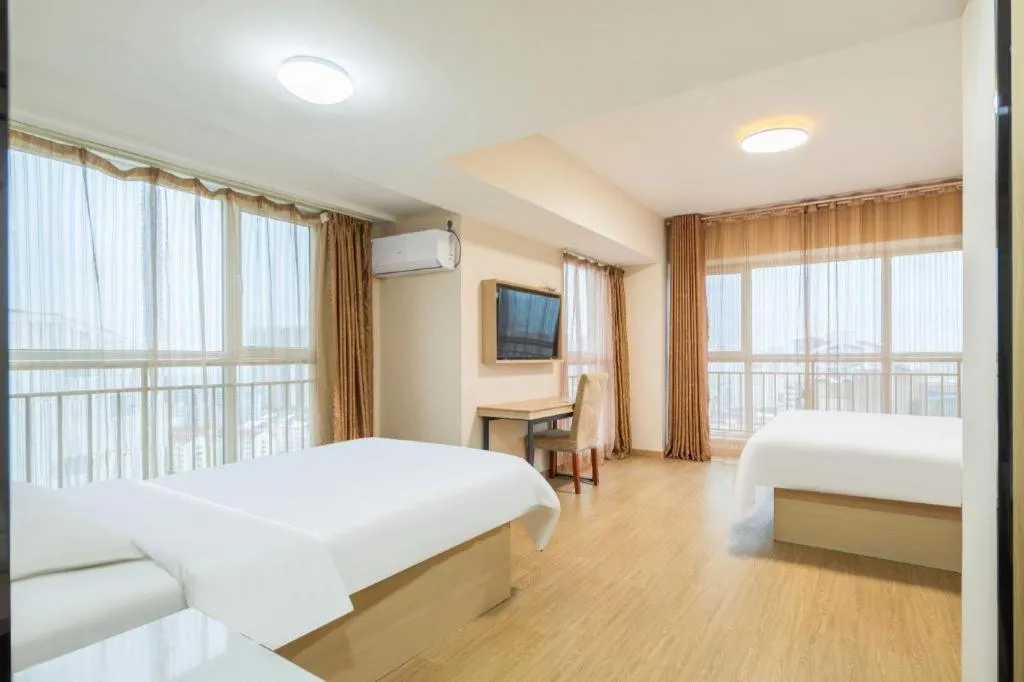 Bed in GreenTree Inn Weihai Liugongdao Wharf Qingdao North Road Express Hotel