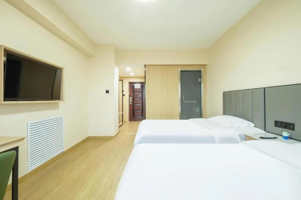 Bed in GreenTree Inn Weihai Liugongdao Wharf Qingdao North Road Express Hotel