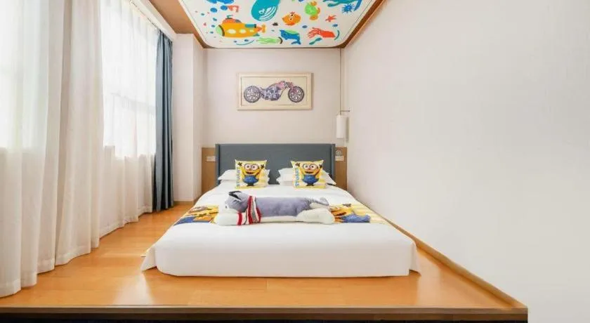 Bed in Bliss International Hotel Weihai