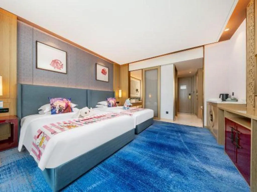 Bed in Bliss International Hotel Weihai