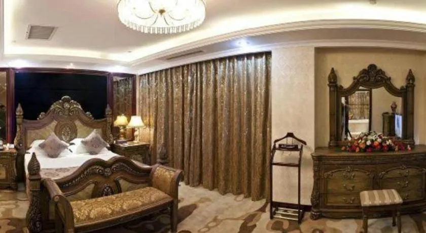 Bed in Bliss International Hotel Weihai