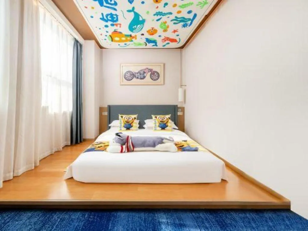 Bed in Bliss International Hotel Weihai