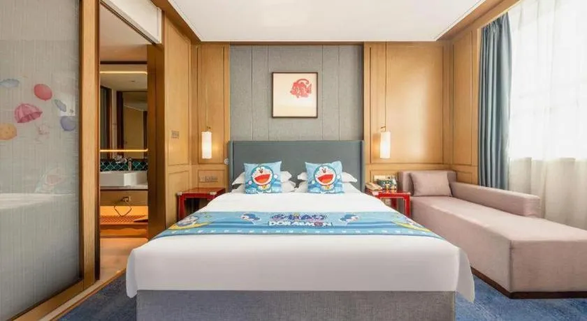 Bed in Bliss International Hotel Weihai