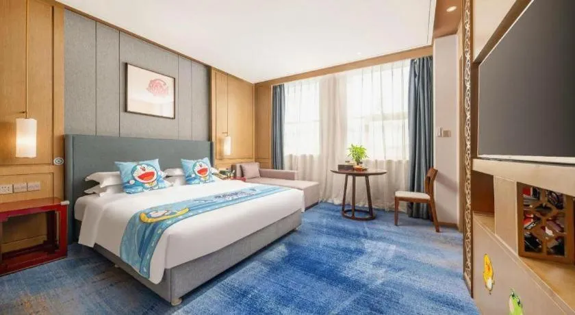 Bed in Bliss International Hotel Weihai