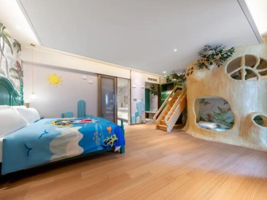 Bed in Bliss International Hotel Weihai