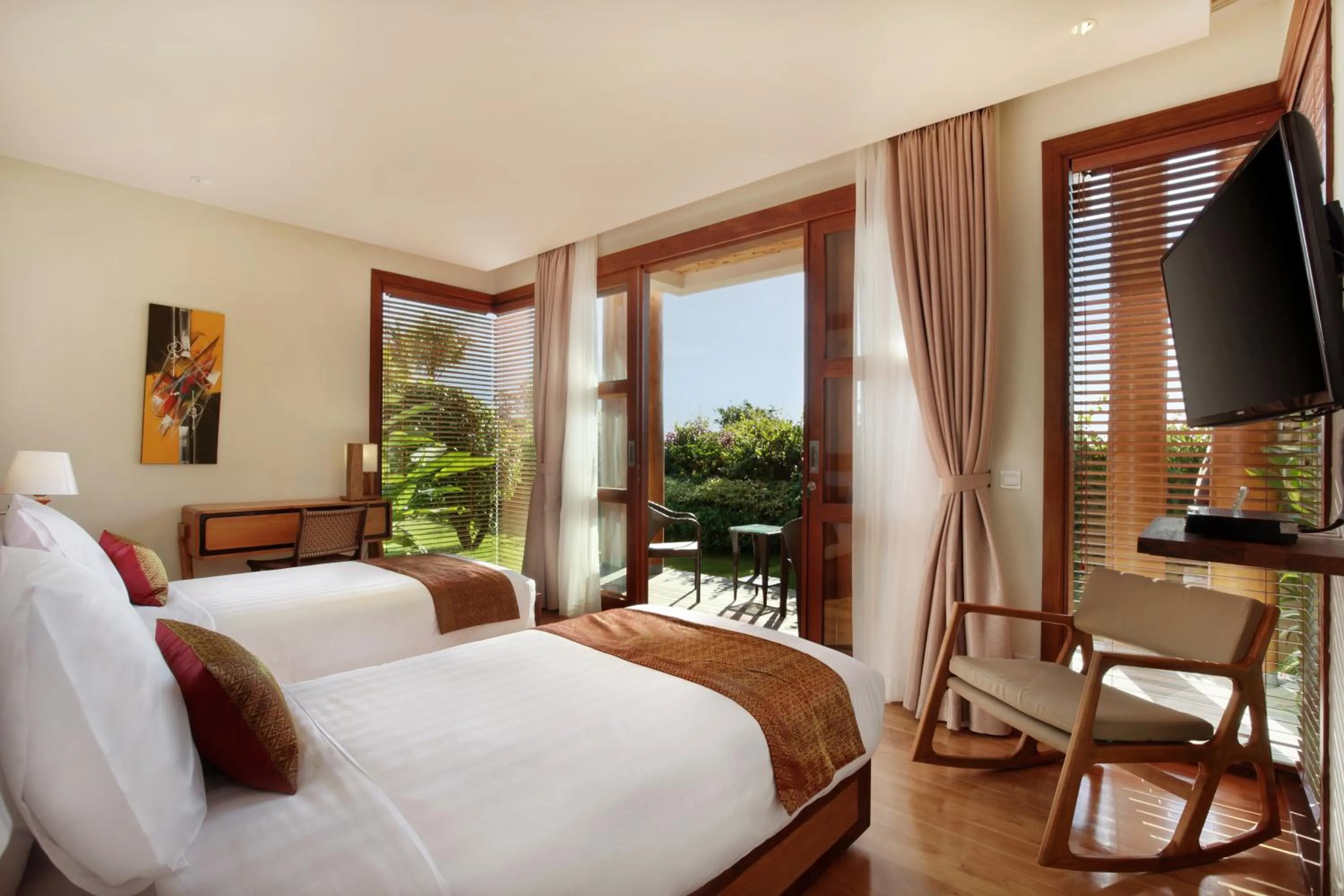 Seating area, Bed in Casa Bonita Villa Bali