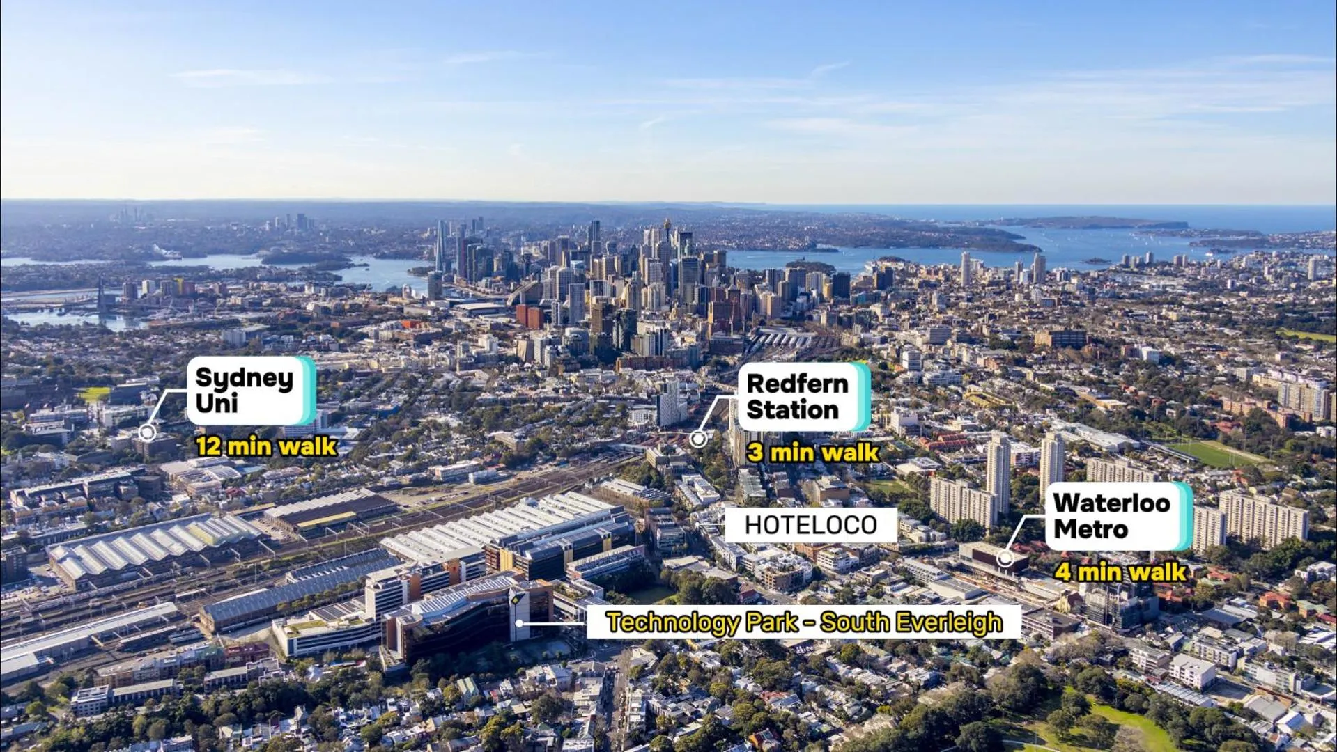 Bird's eye view in Hoteloco