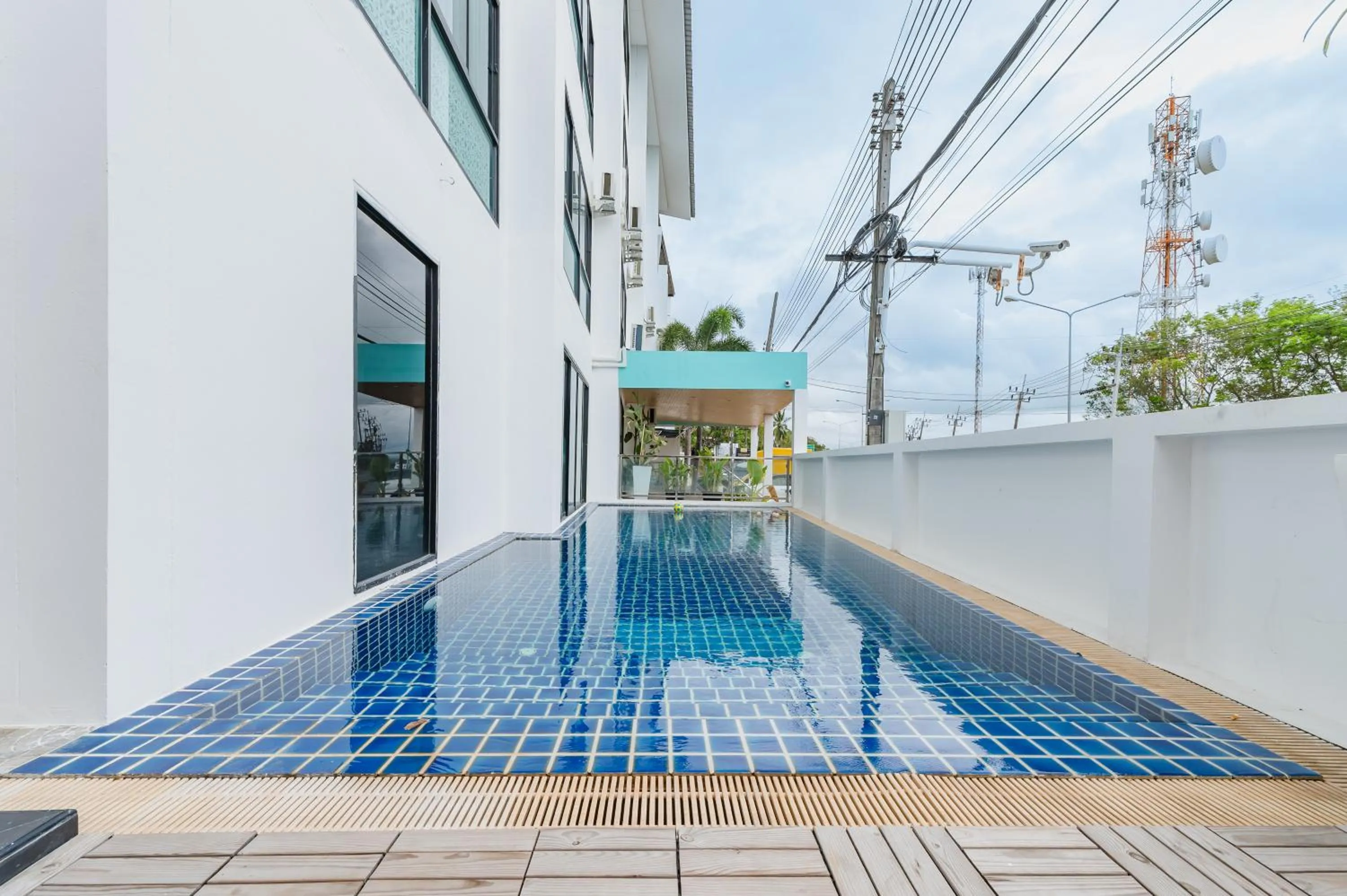 Pool view in De Blue Sea Rawai Hotel