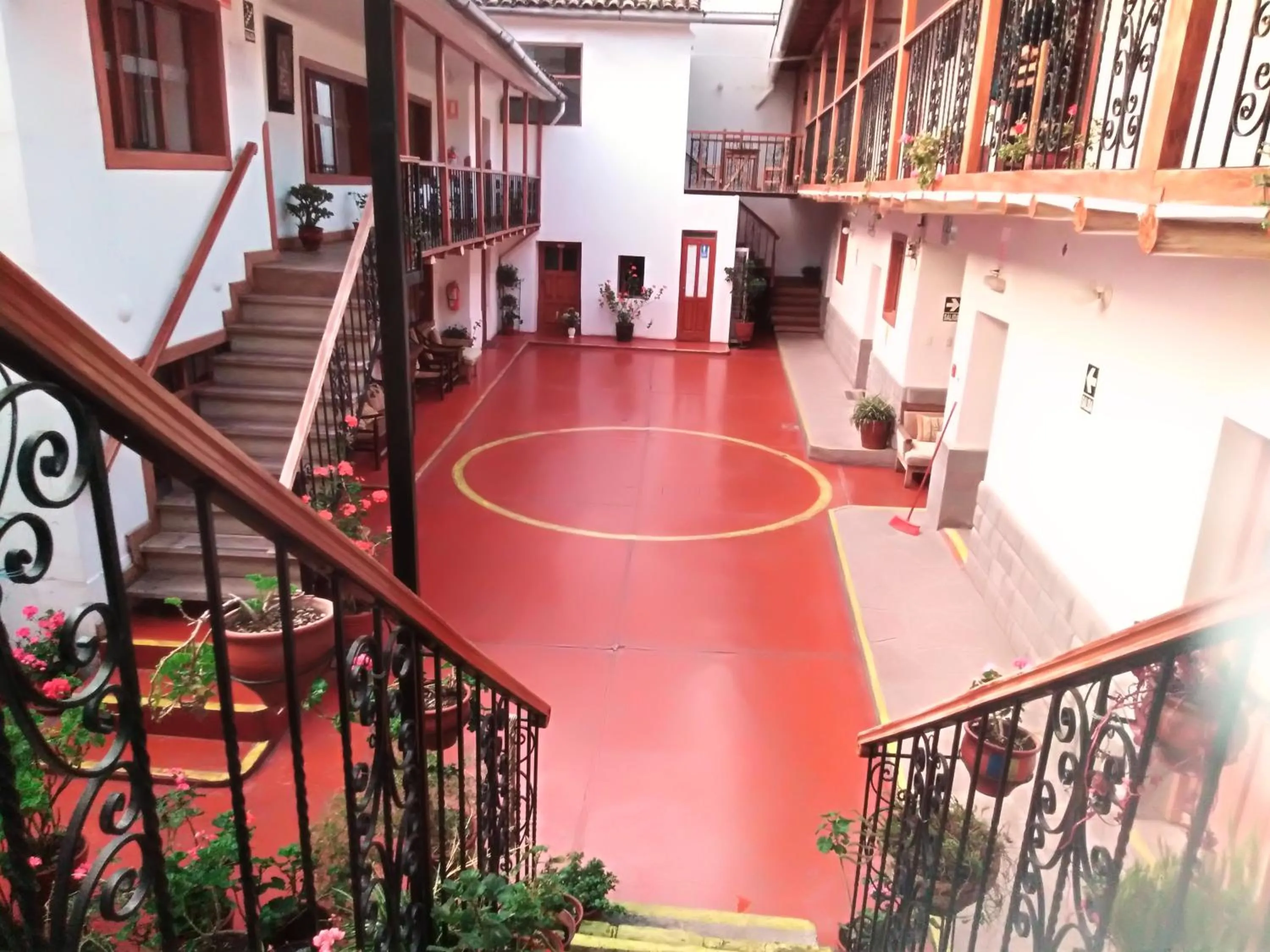Inner courtyard view in Casa San Pedro Cusco