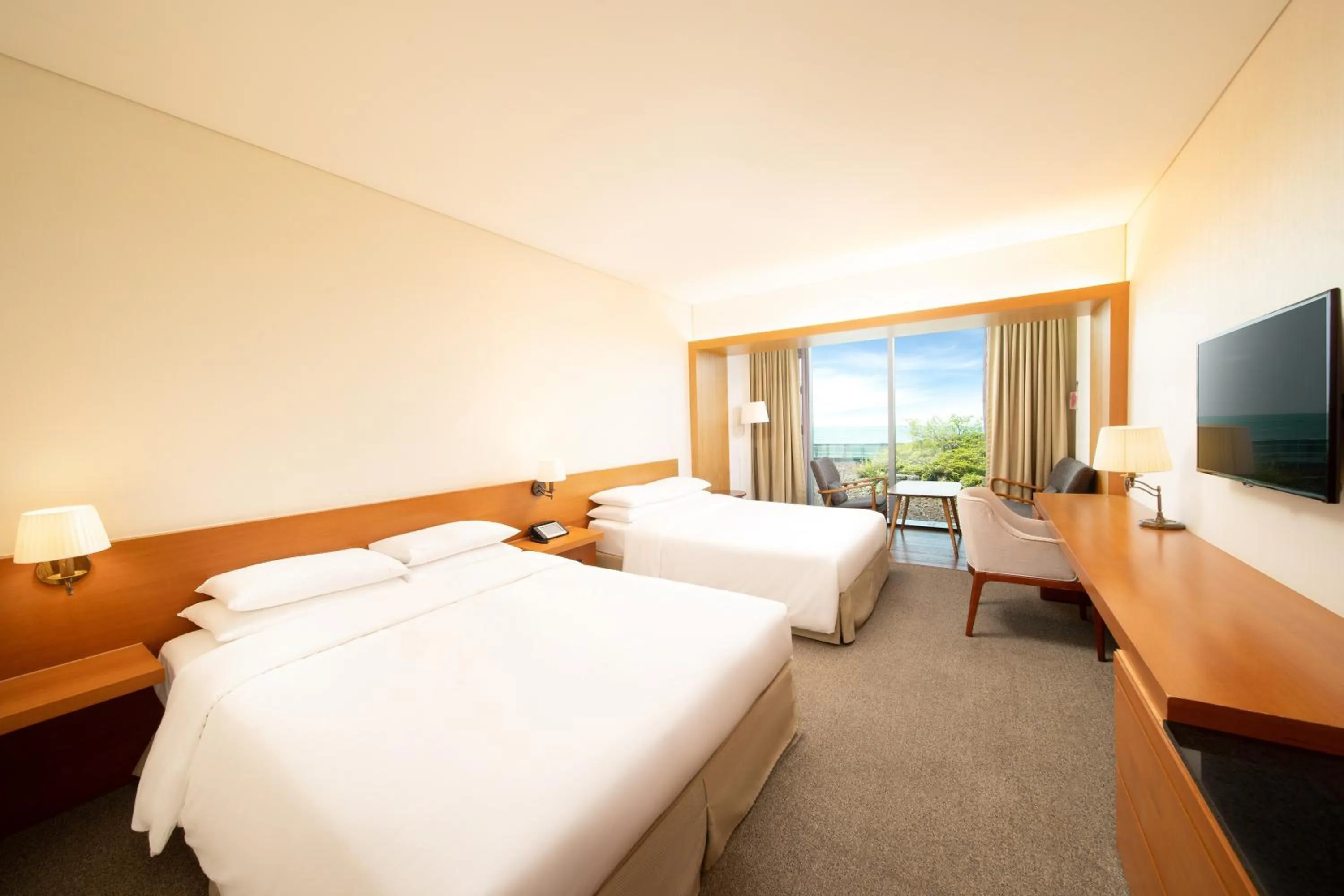 Bed in WE Hotel Jeju