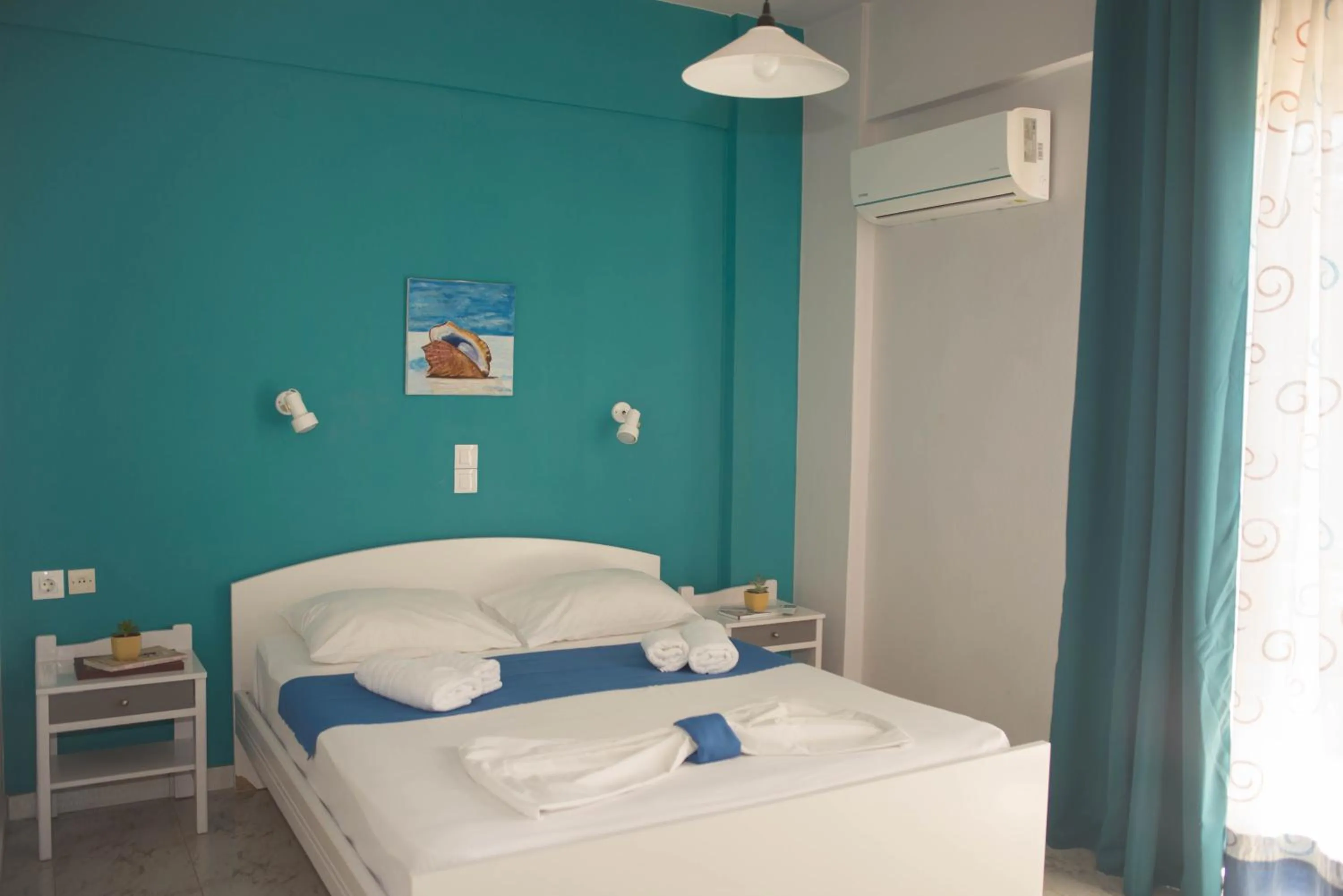 Bed in Nereides Hotel