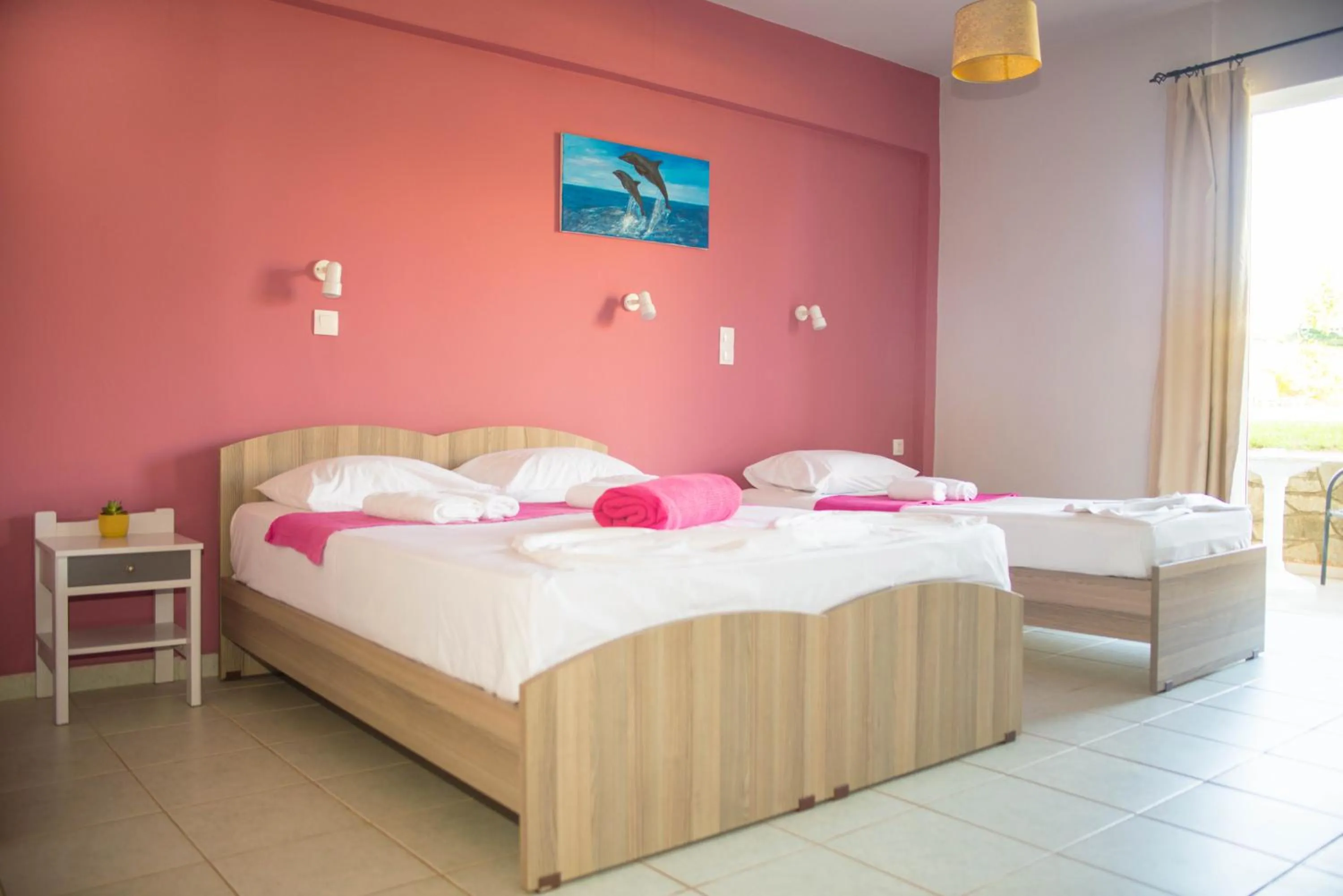 Bed in Nereides Hotel