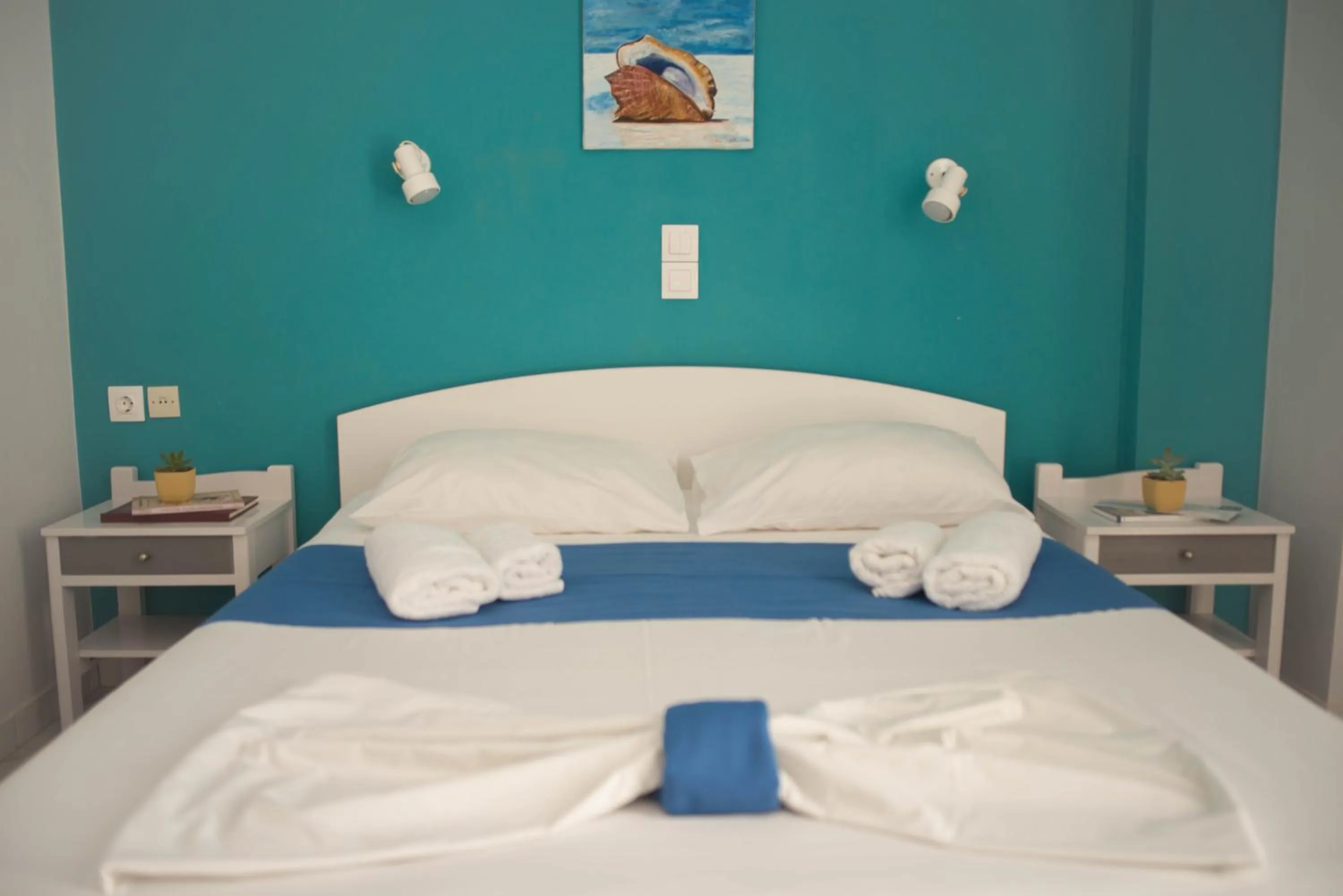 Bed in Nereides Hotel