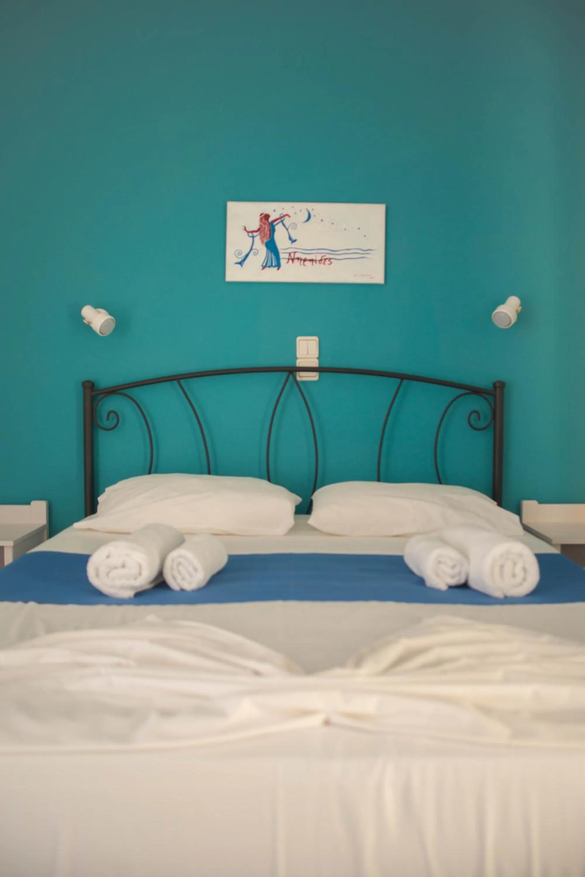 Bed in Nereides Hotel