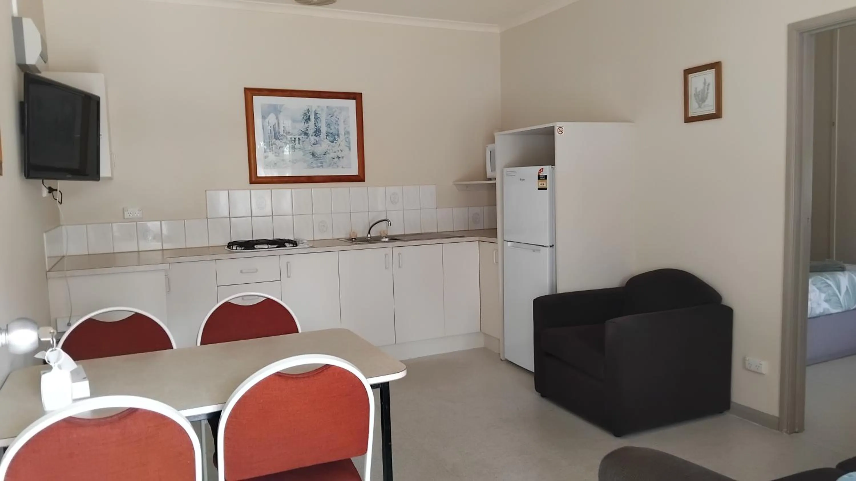 Living room in Lakes Entrance Holiday Units