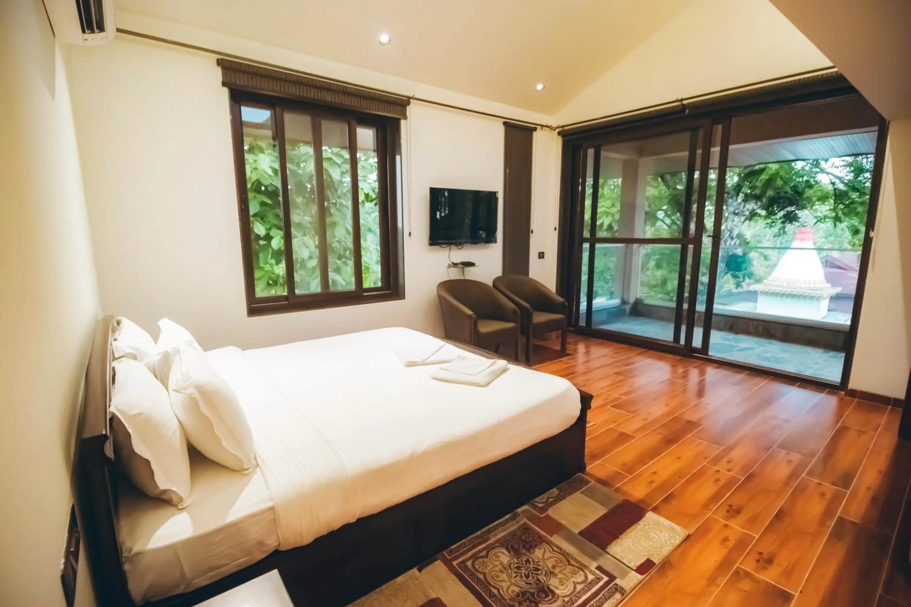 Bed in Red River Bungalow