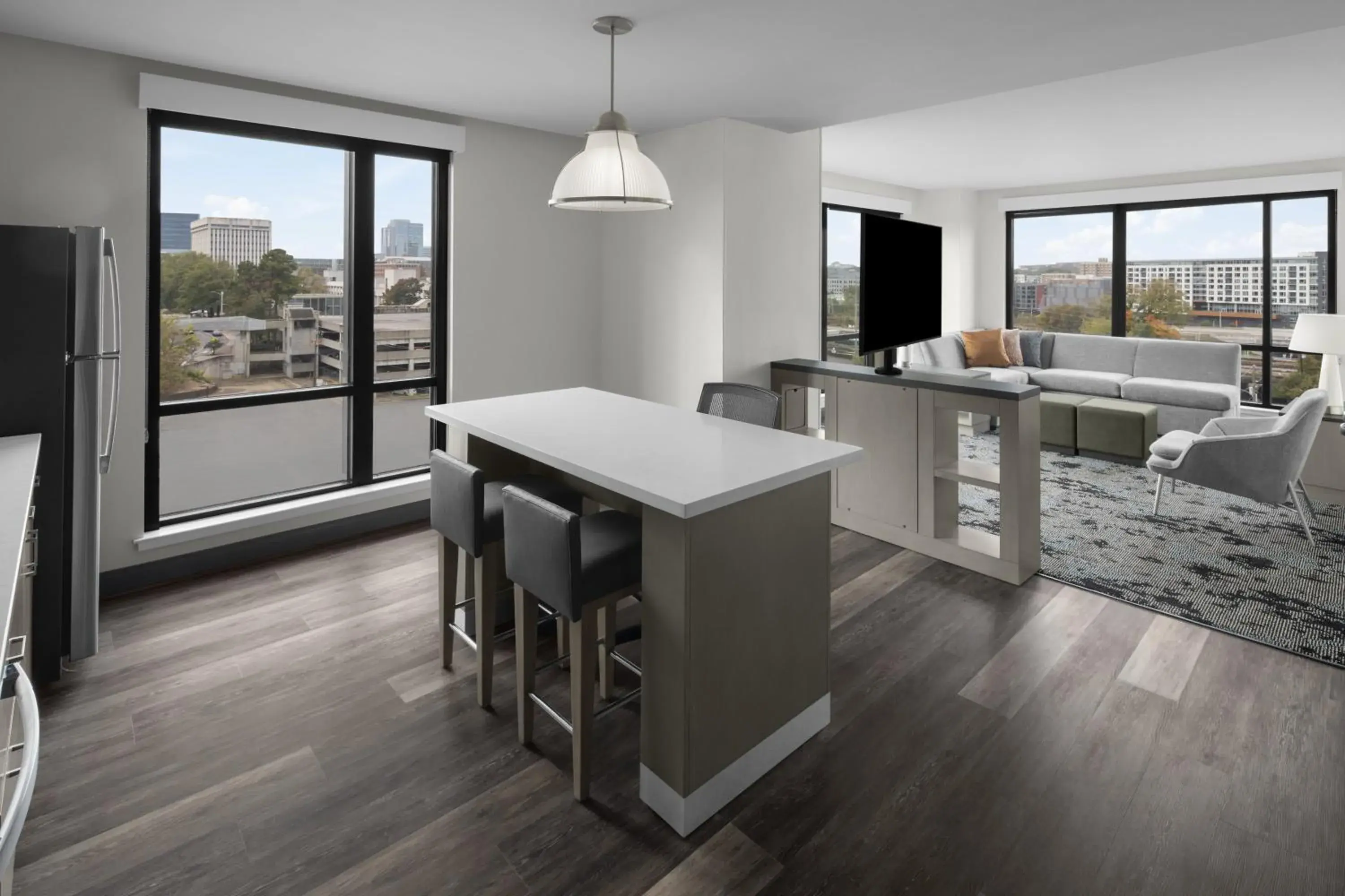 Living room in Hyatt House Raleigh Downtown/Seaboard Station Living room in Hyatt House Raleigh Downtown/Seaboard Station