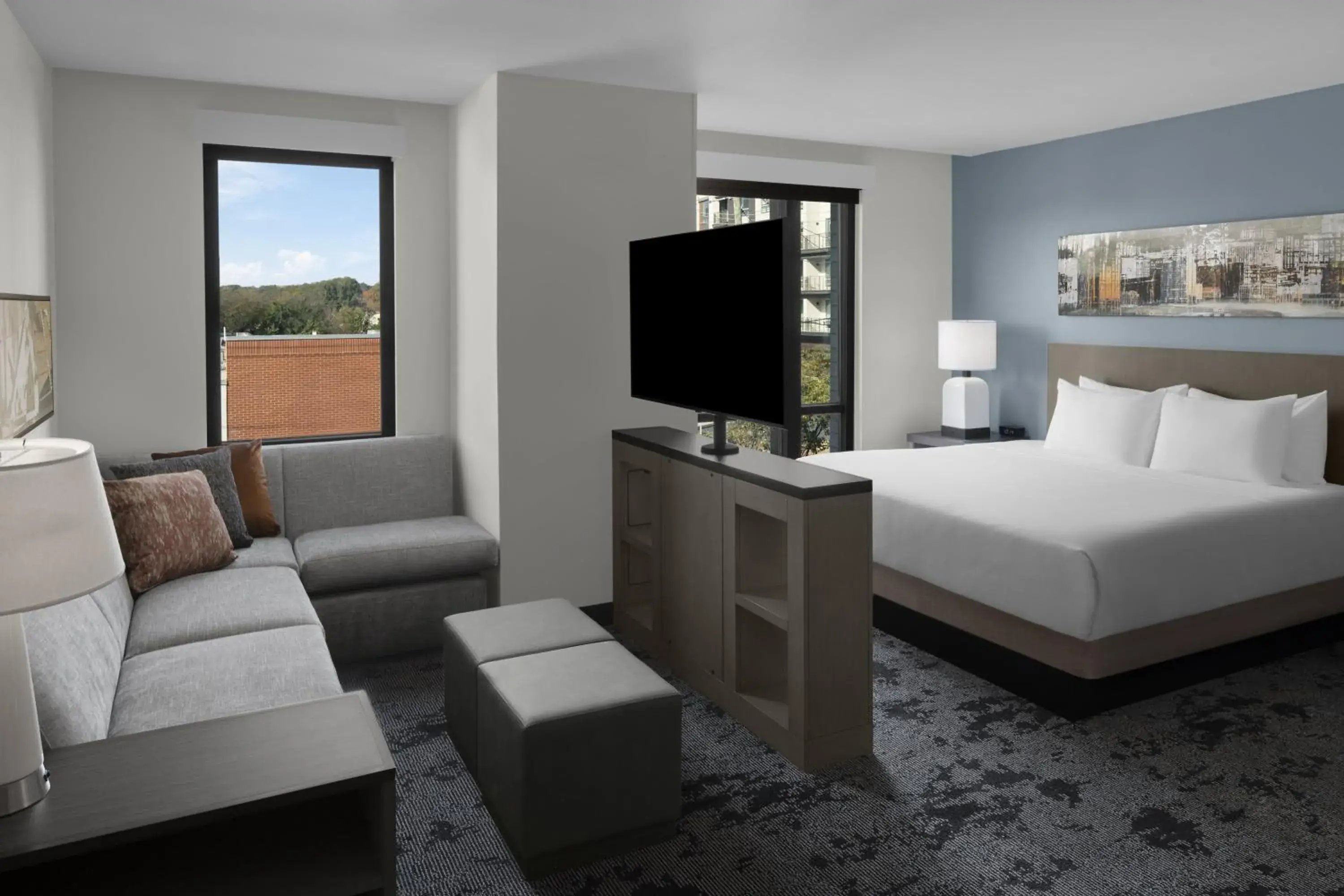 Bedroom, Bed in Hyatt House Raleigh Downtown/Seaboard Station Bedroom, Bed in Hyatt House Raleigh Downtown/Seaboard Station