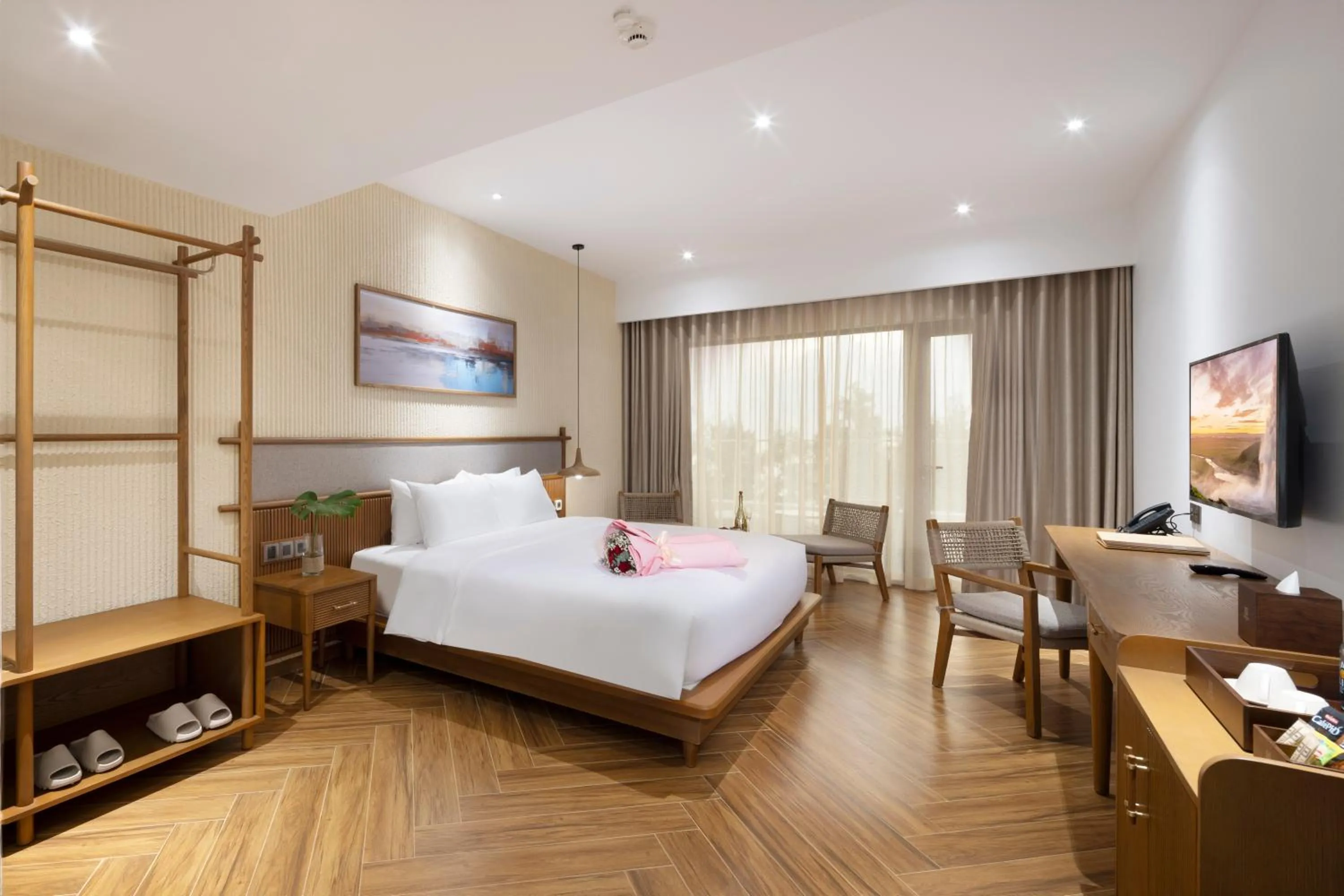 Bed in Iconic Long Hai Hotel