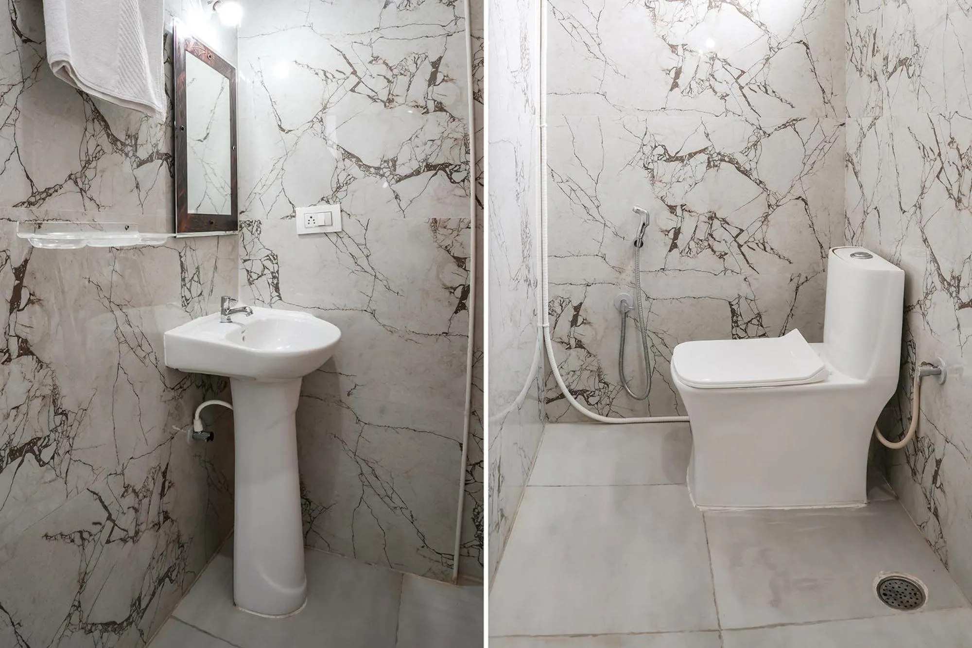 Bathroom in FabHotel A White Pearl Suites - Yelahanka