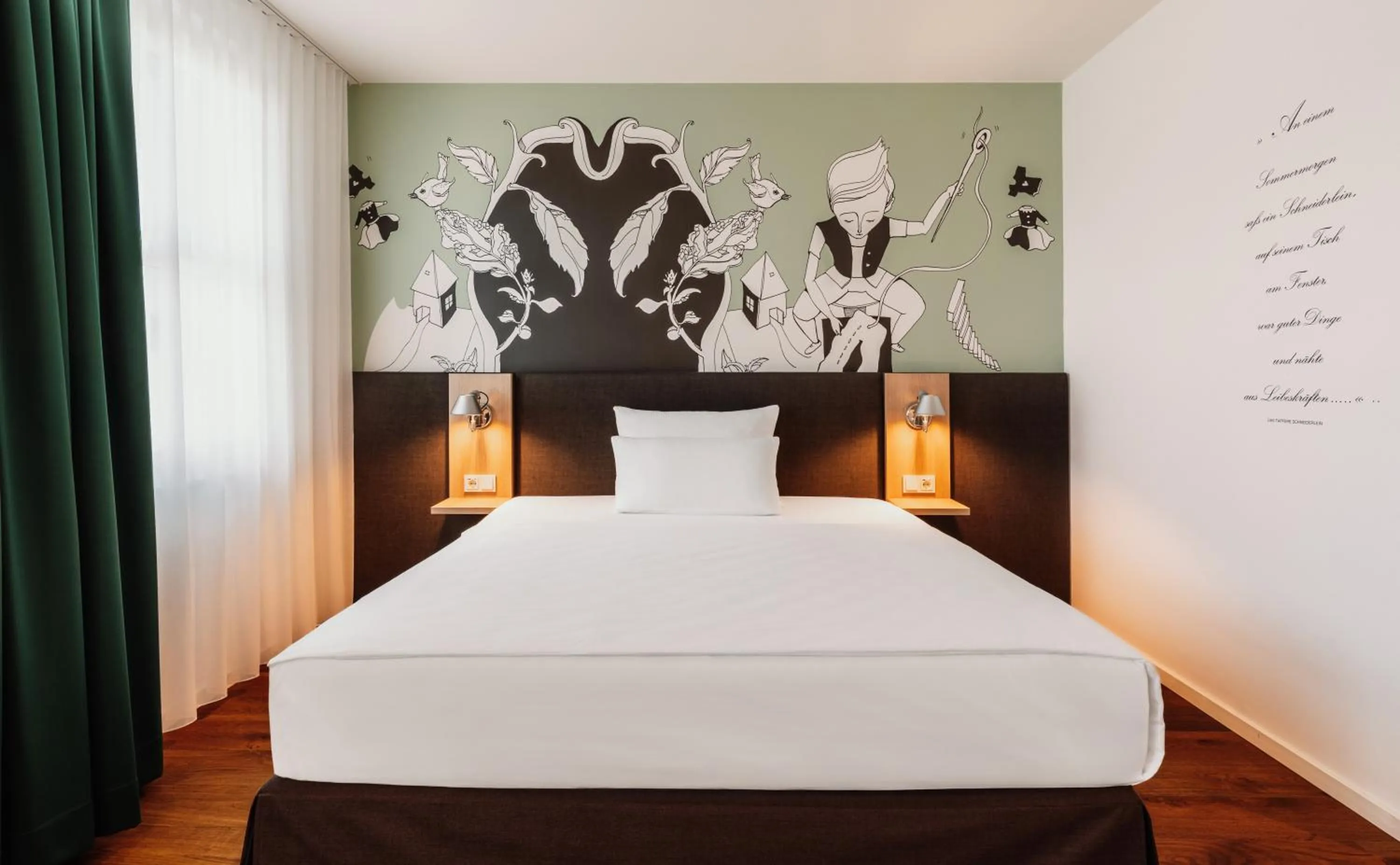 Bed in Grimms Hotel Hanau