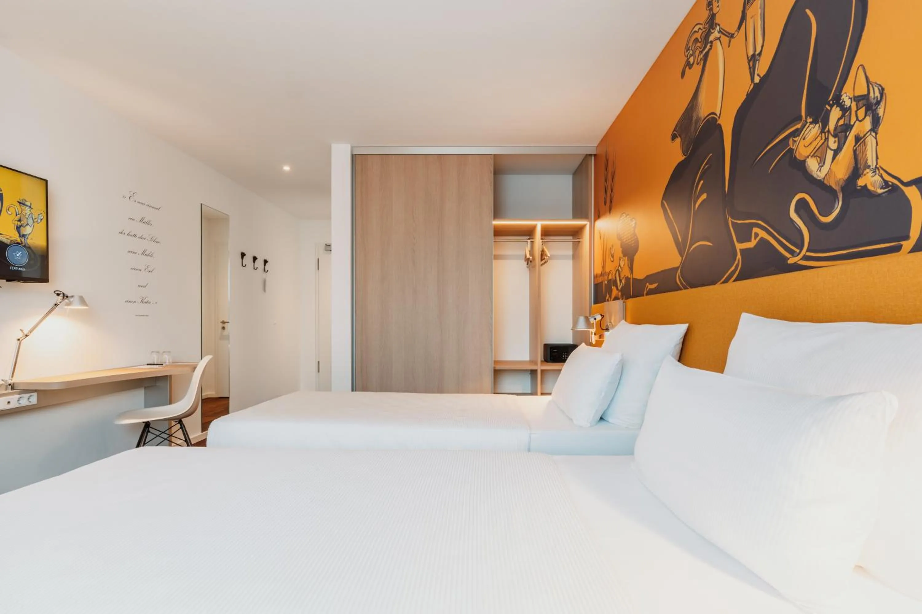 Bed in Grimms Hotel Hanau