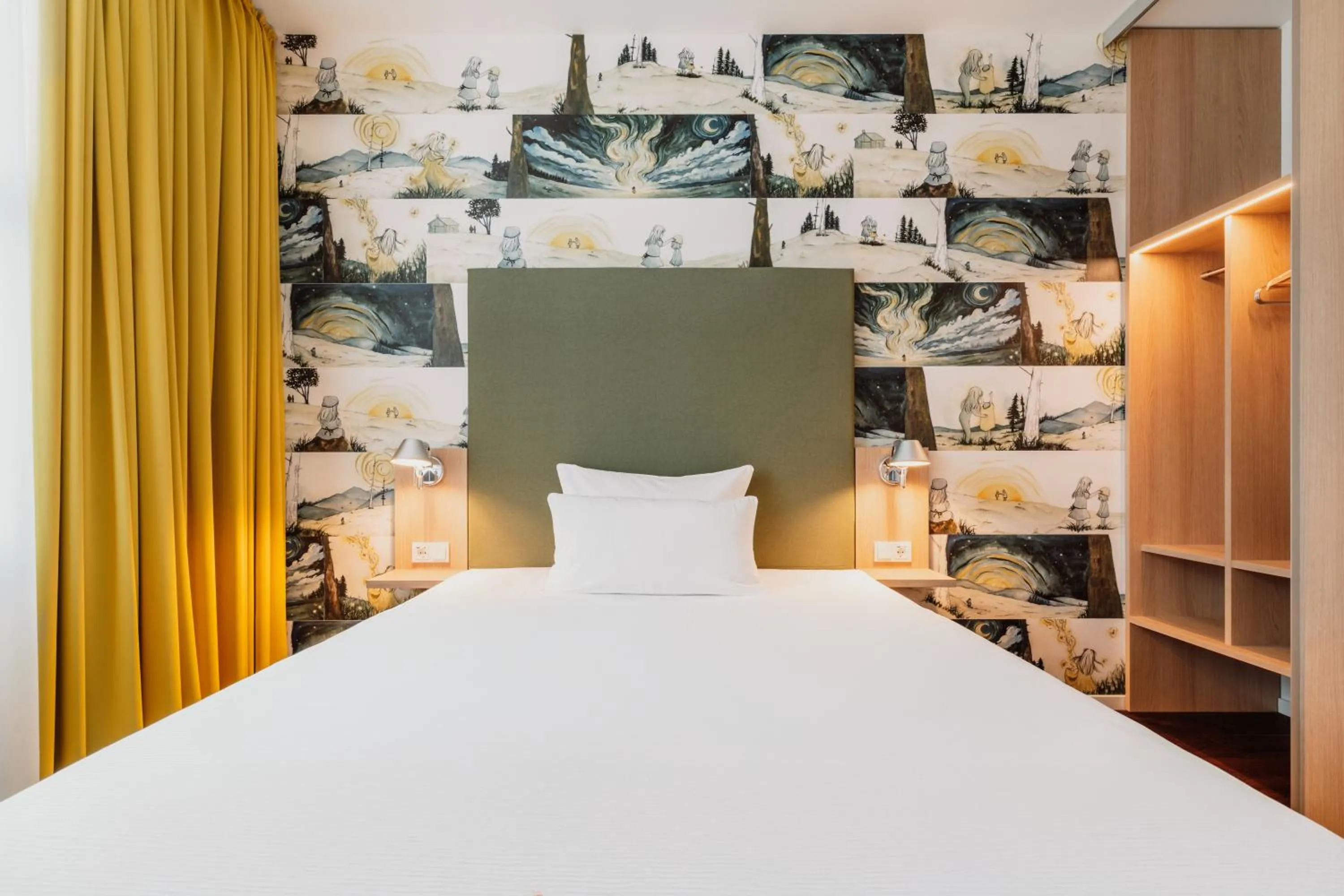 Bed in Grimms Hotel Hanau