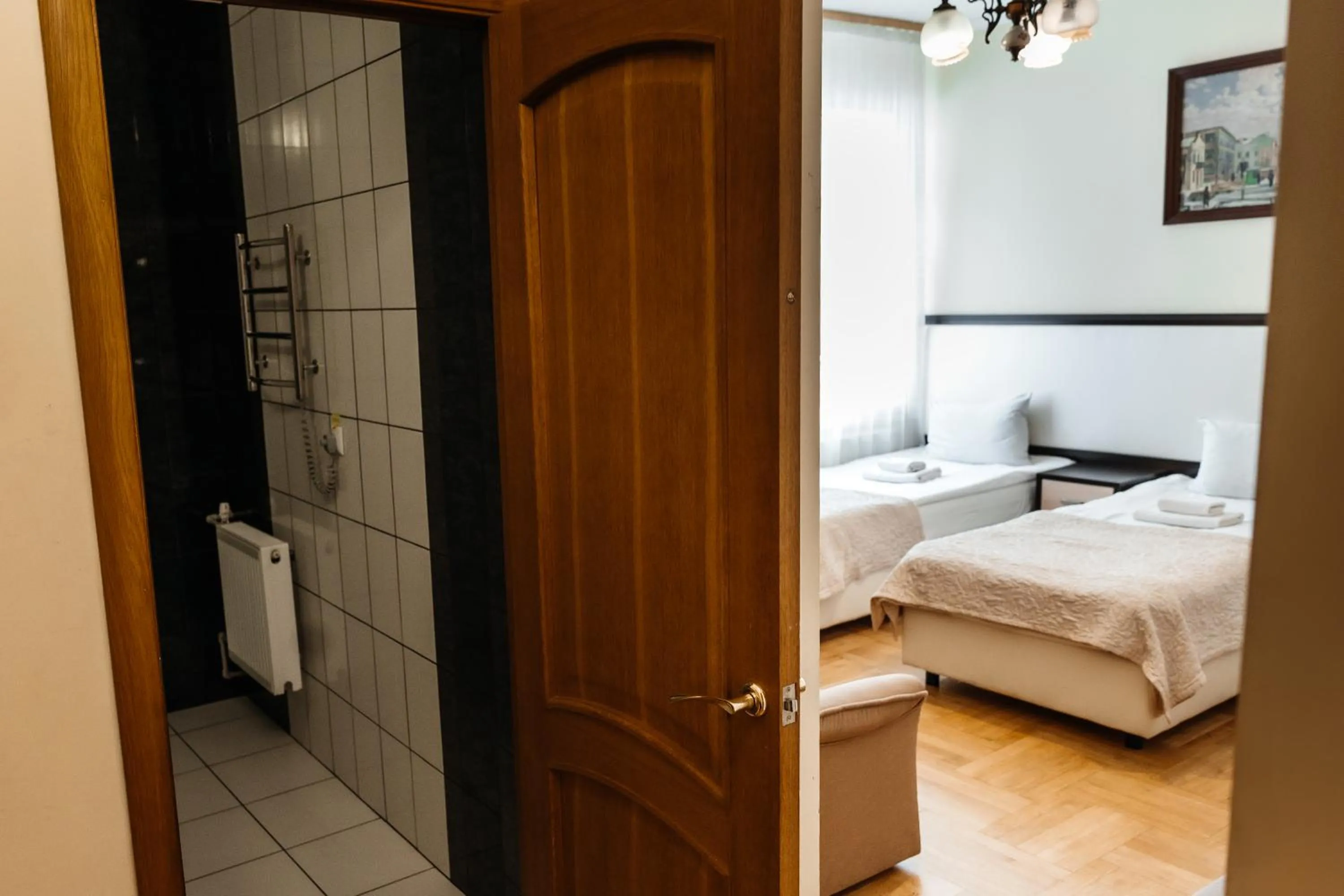 Bed in Pysanka Hotel