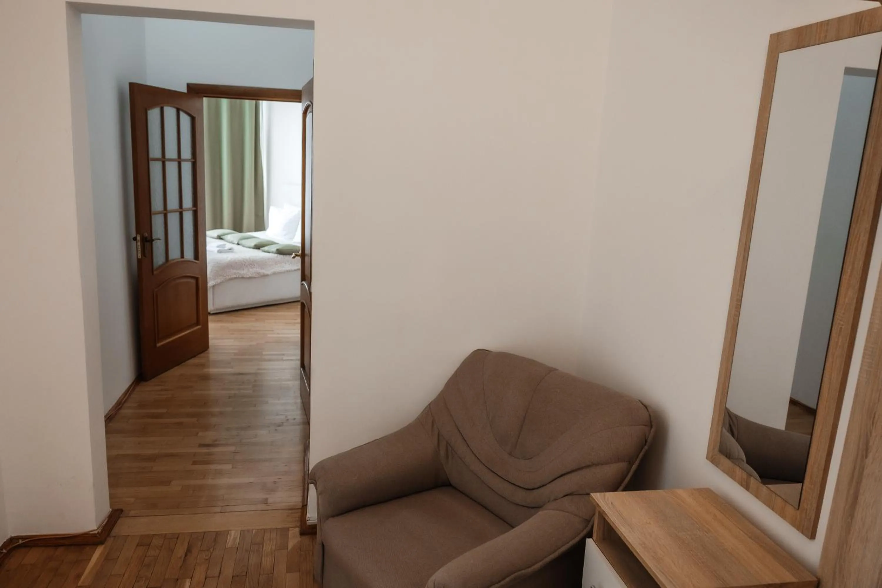 Bed in Pysanka Hotel