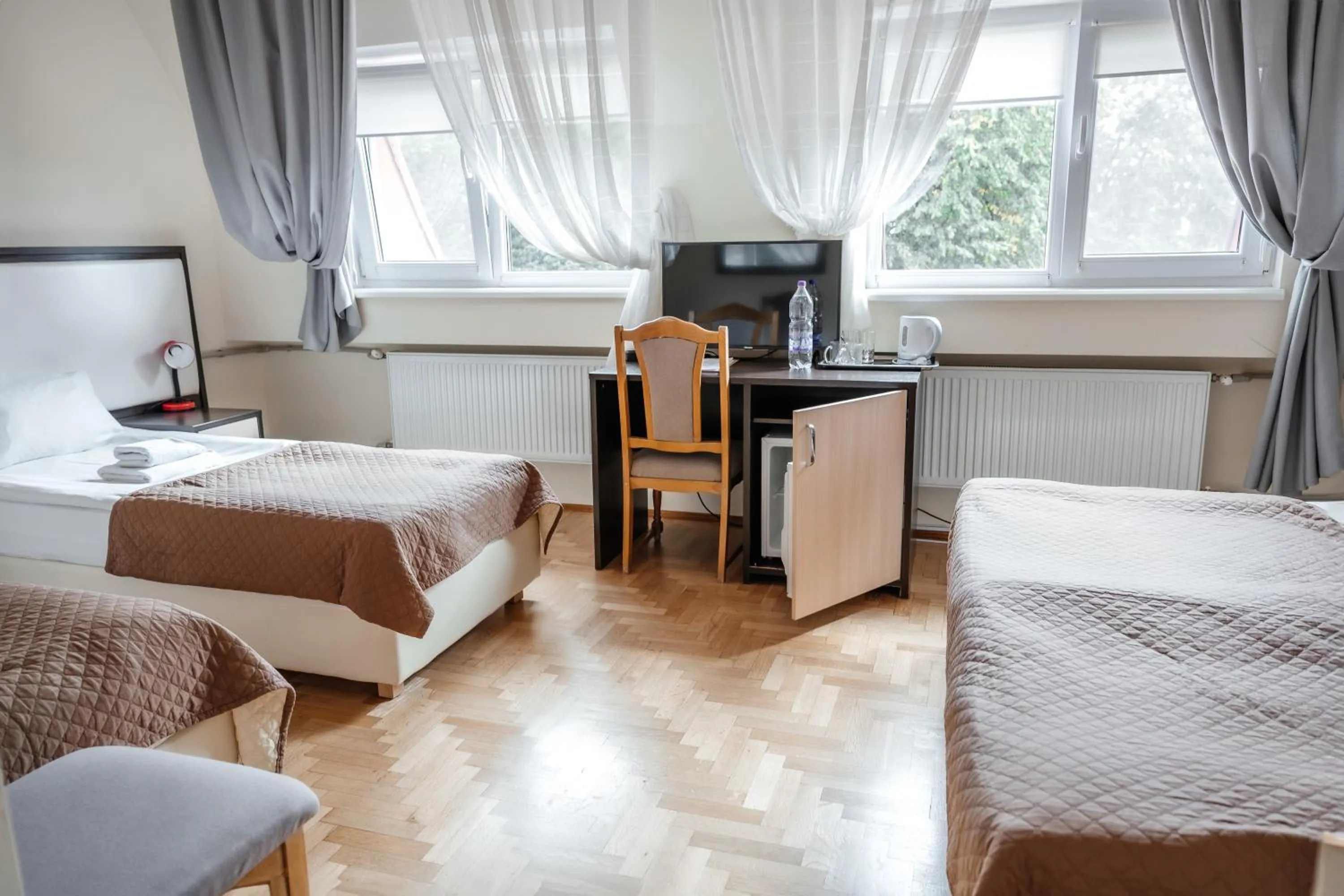 Bed in Pysanka Hotel