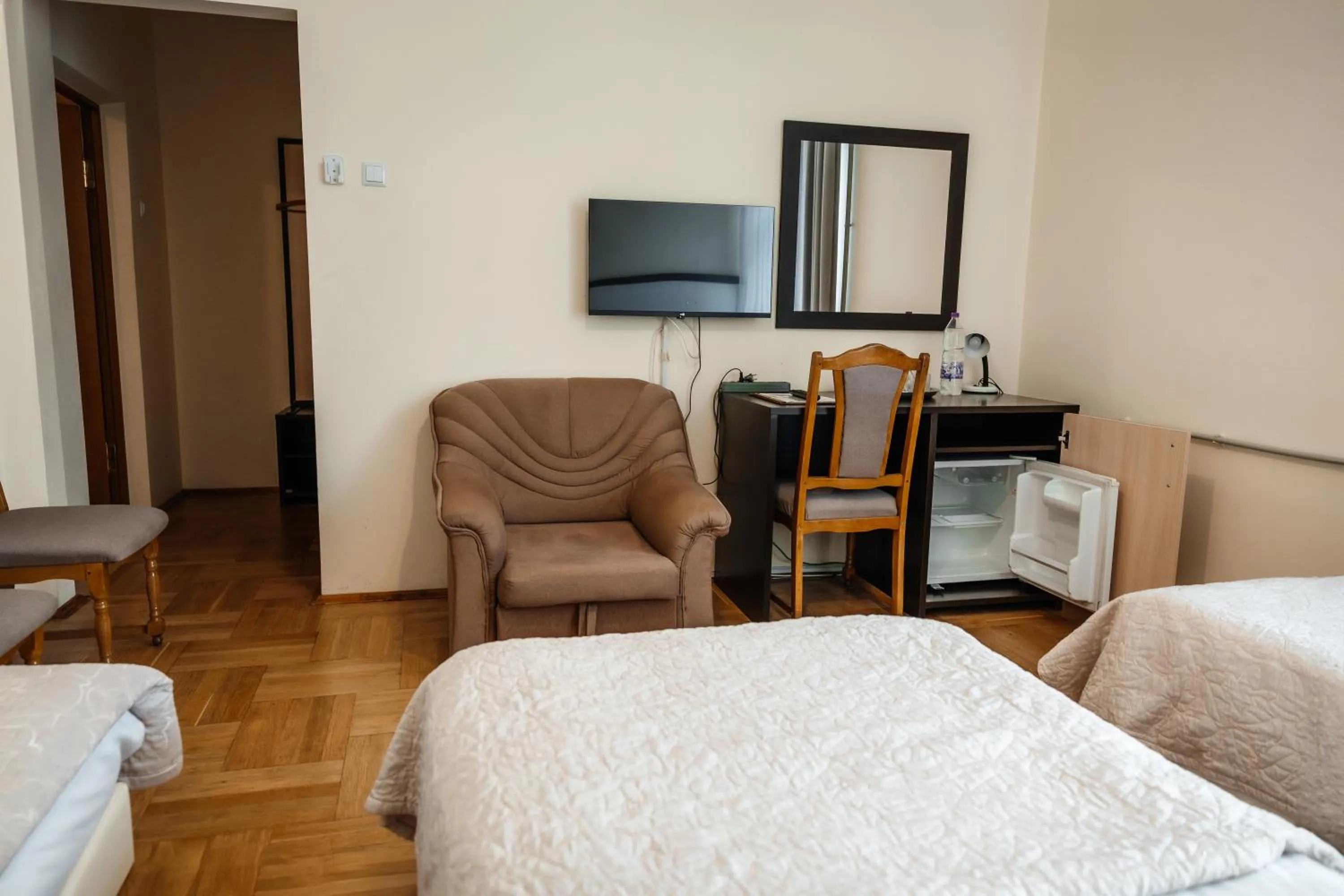Bed in Pysanka Hotel