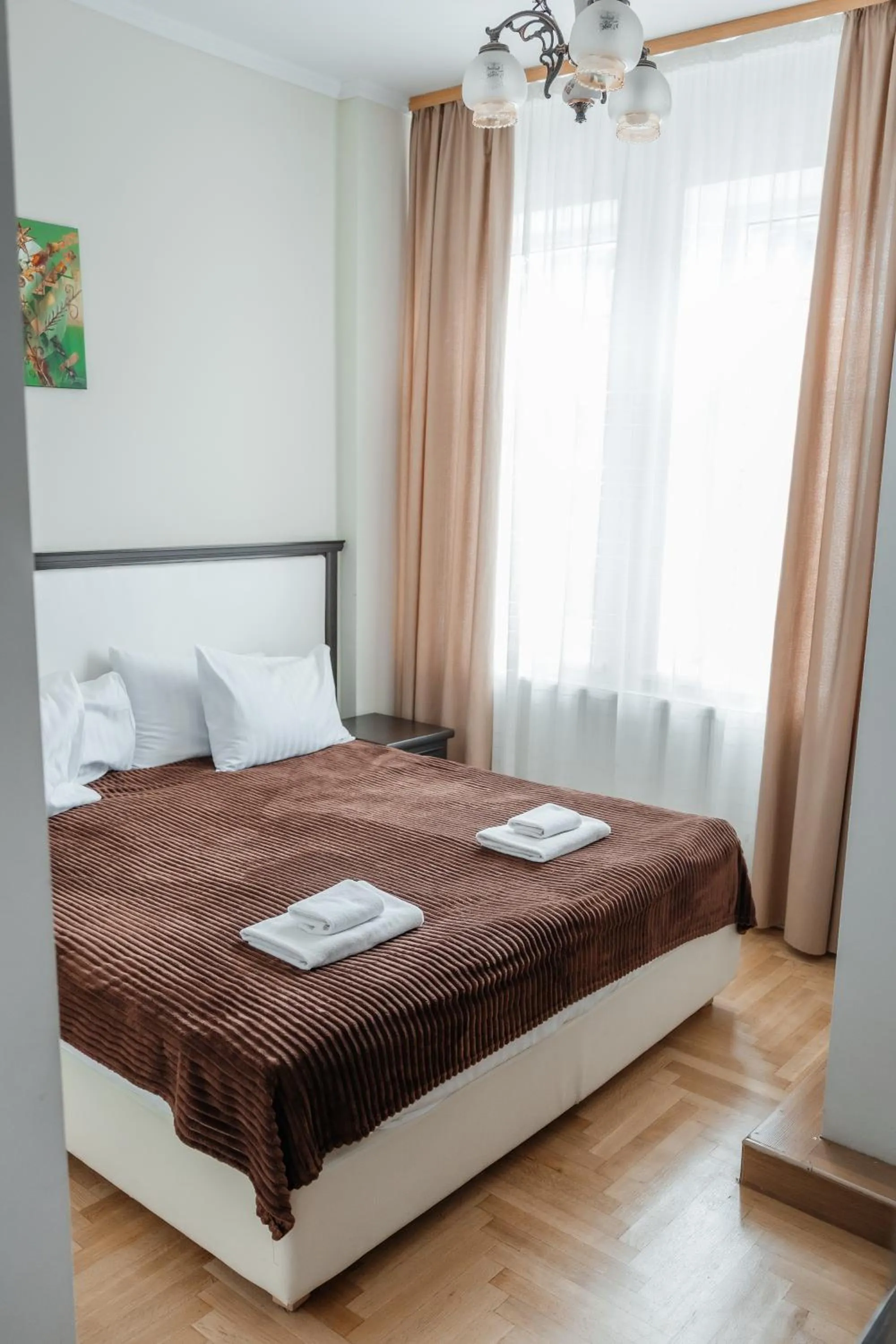 Bed in Pysanka Hotel