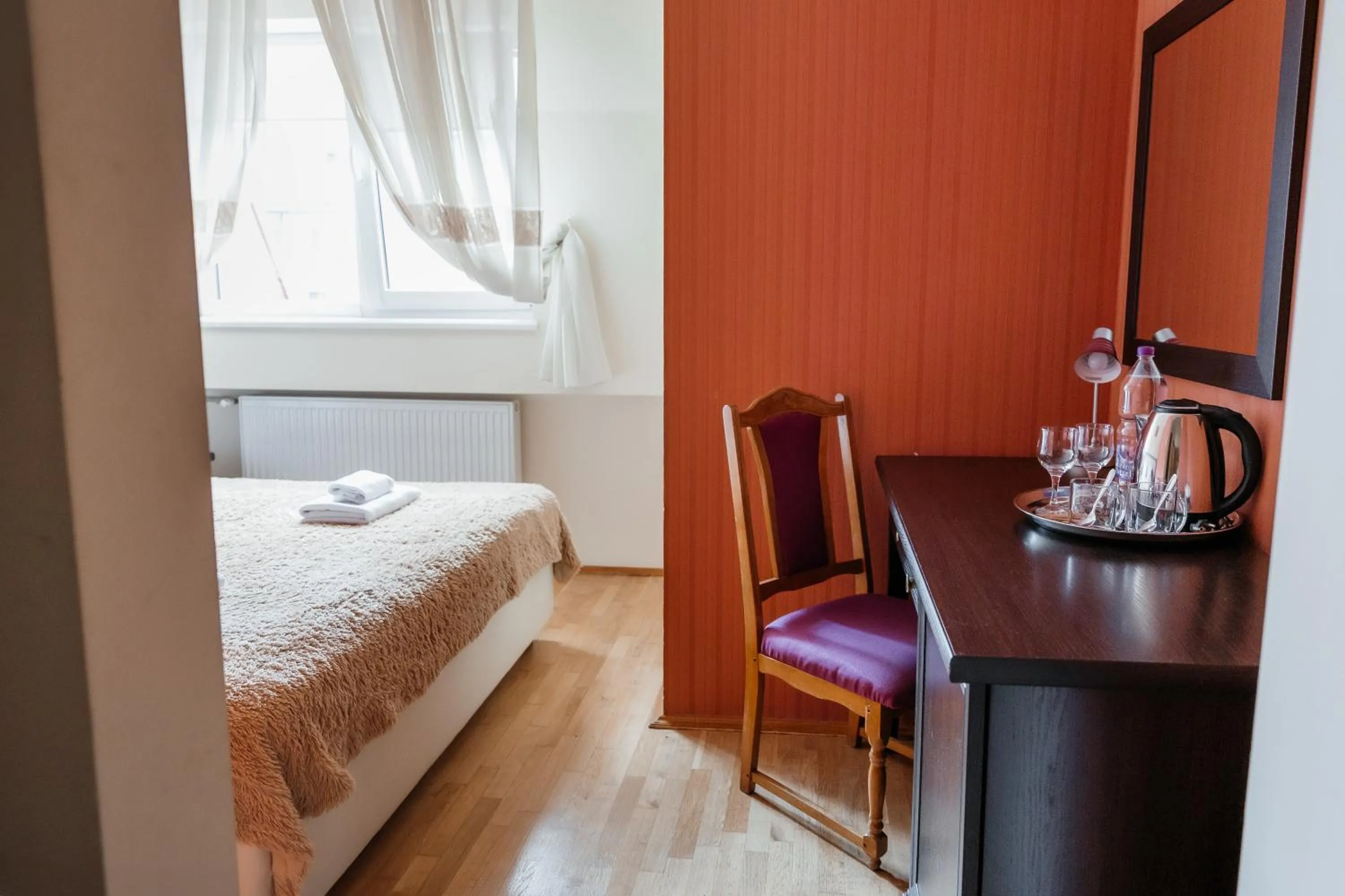 Bed in Pysanka Hotel