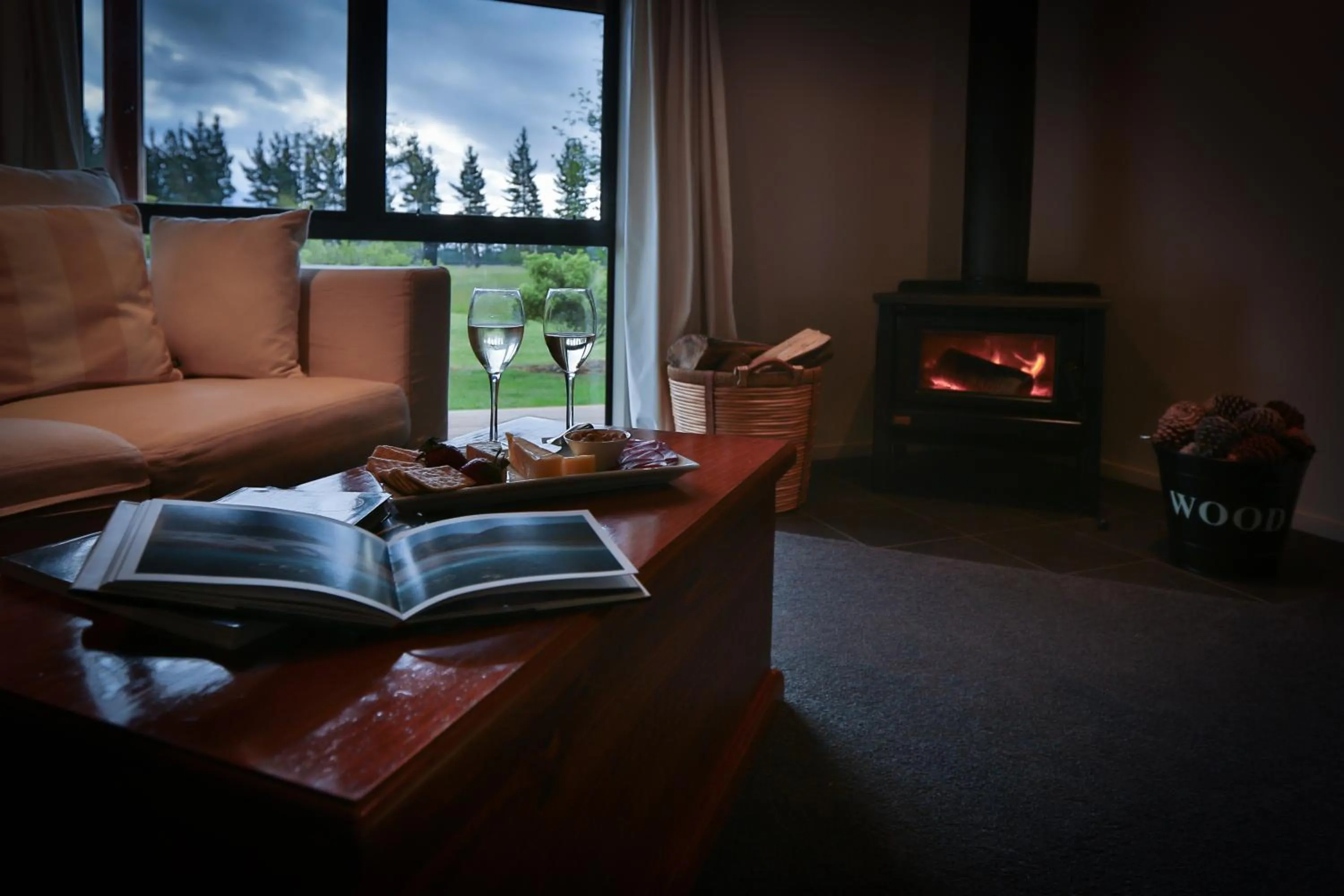 Living room in Woodbank Park Cottages