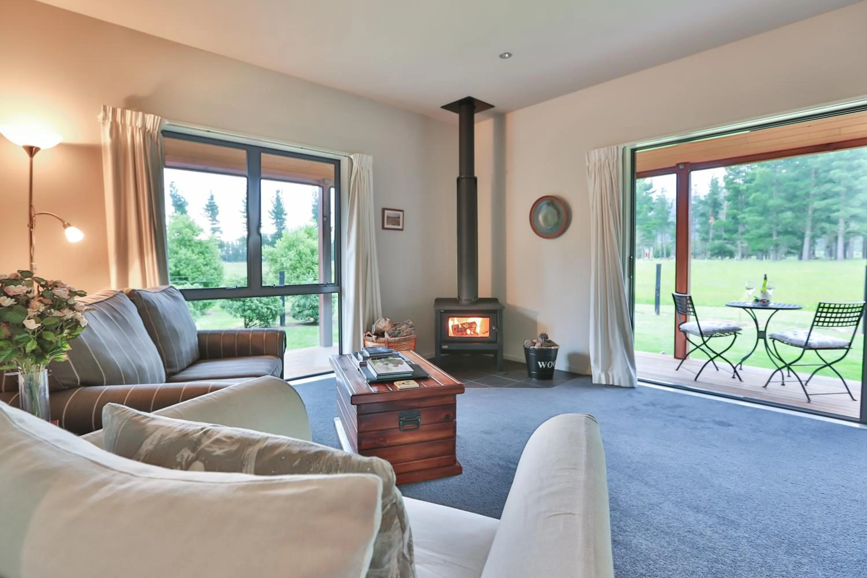 Garden view in Woodbank Park Cottages