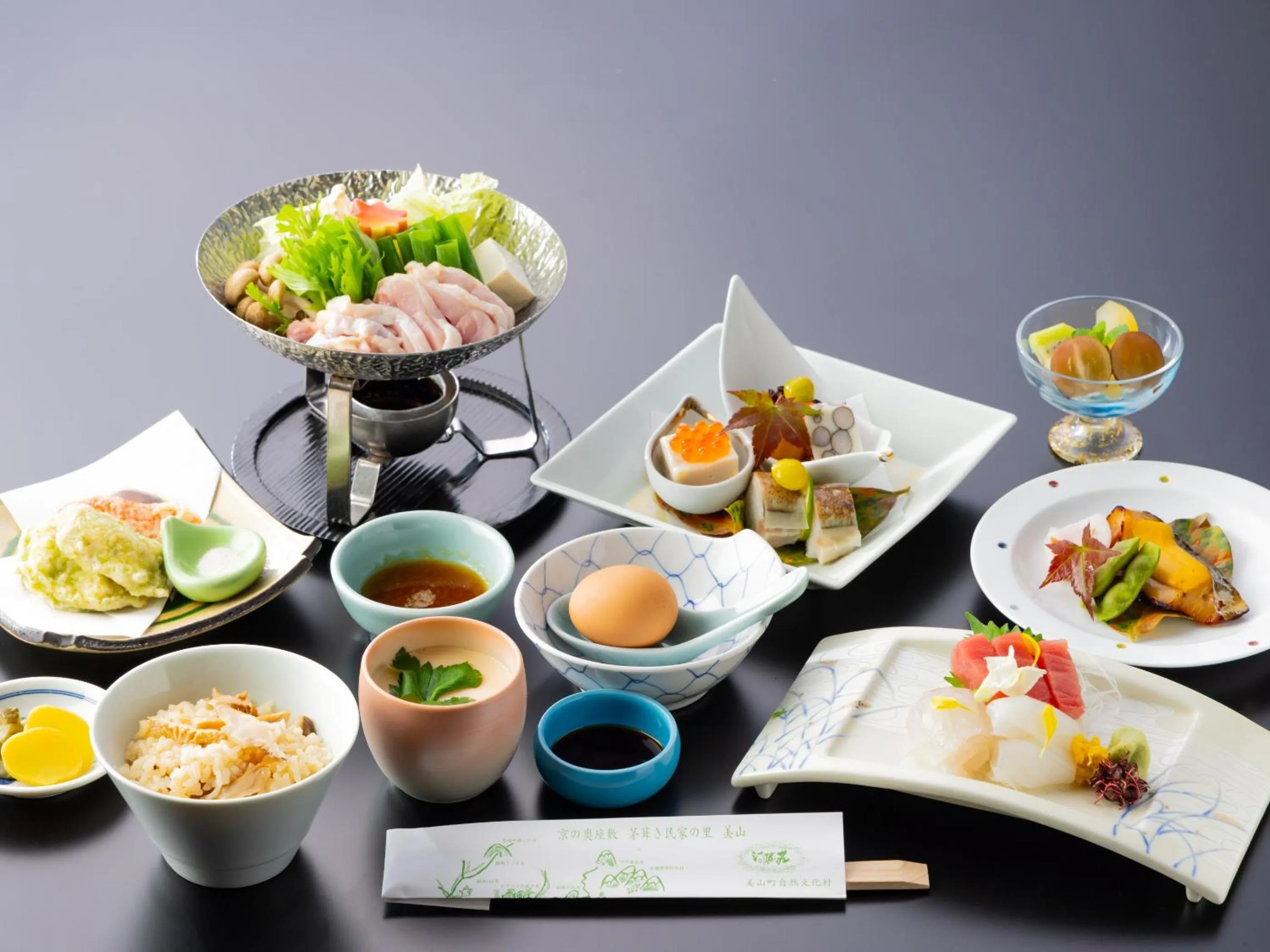 Meals in Miyama Nature and Culture Village Kajikaso