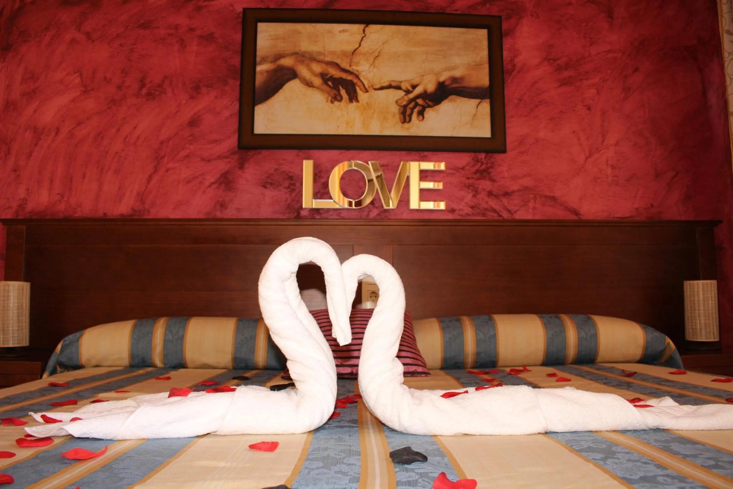 Bed in Hotel La Curva