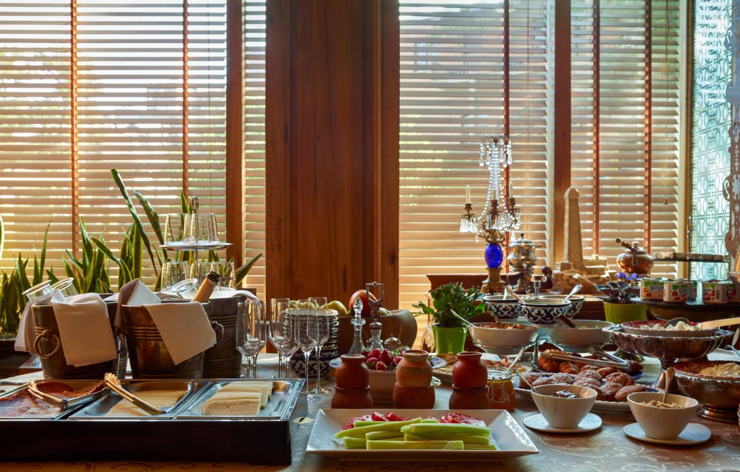 Buffet breakfast in Vinotel Boutique Hotel