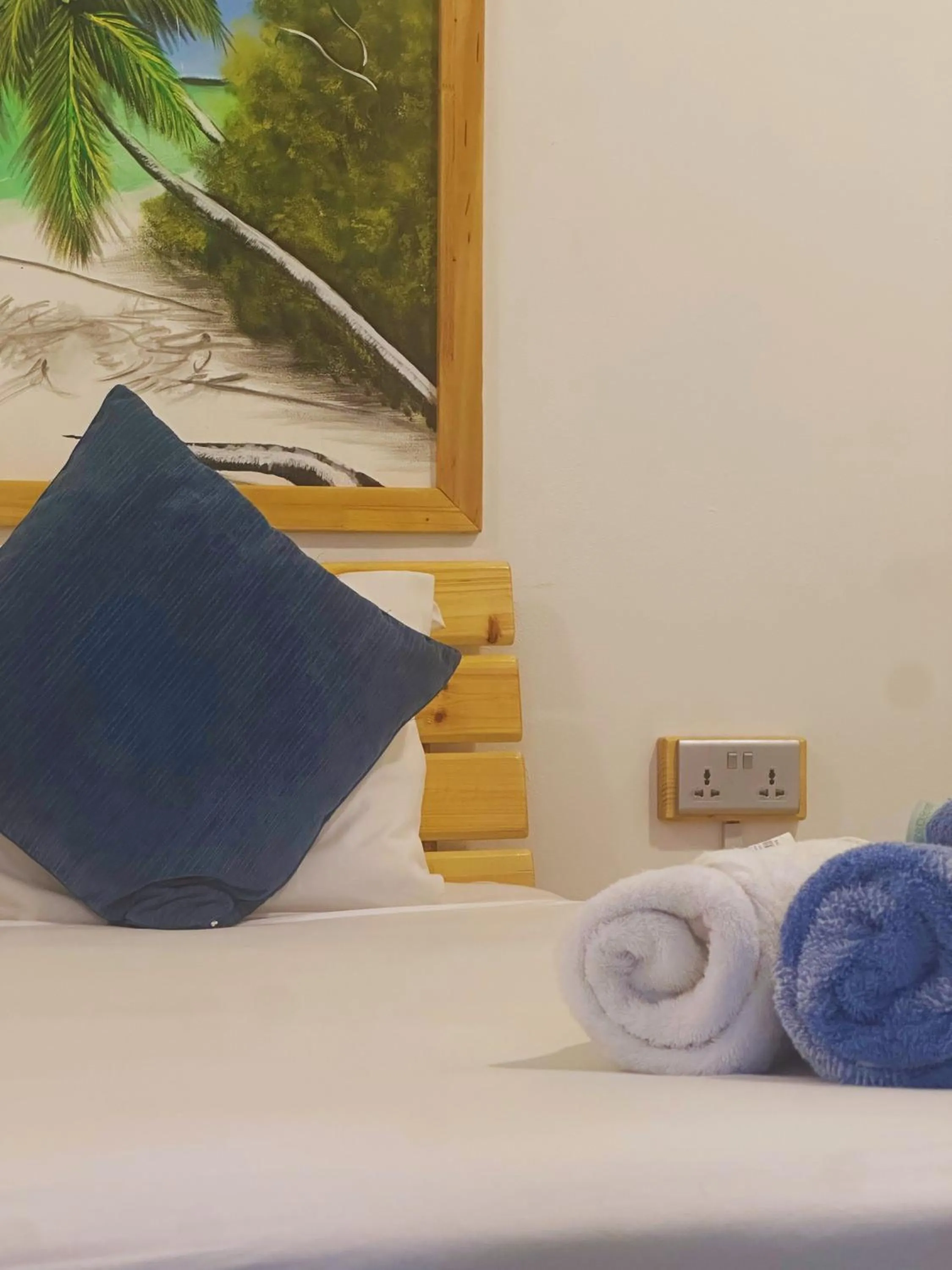 Bed in Bahaaru Villa Surf and Stay